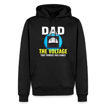 Elektriker Vater Elektrotechniker Ingenieur - Männer Premium Bio Hoodie - Schwarz - Vorne - Nico (187cm)