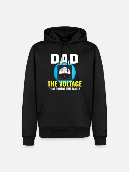 Electrician Dad Electrical Technician Engineer - Men’s Premium Organic Hoodie - black