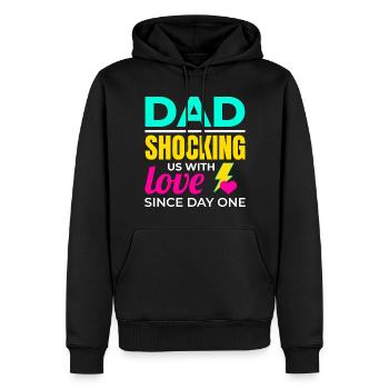 Electrician Electrical Technician Valentines Day - Men’s Premium Organic Hoodie - black - Front - Nico (187cm)