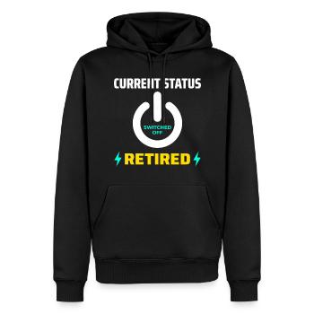 Elektriker im Ruhestand: Aktueller Status Stolz - Männer Premium Bio Hoodie - Schwarz - Vorne - Nico (187cm)