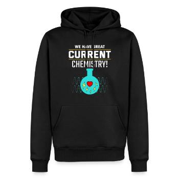 Elektriker Valentine: Großartige aktuelle Chemie - Männer Premium Bio Hoodie - Schwarz - Vorne - Nico (187cm)