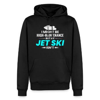 Jetski-Liebhaber Spaß Wassersportler Ozean - Männer Premium Bio Hoodie - Schwarz - Vorne - Nico (187cm)
