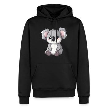 Mignon bébé koala - Sweat à capuche Premium bio Homme - noir - Devant - Nico (187cm)