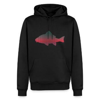 Karpfen Angeln Design verpixelt Fischen Angler - Männer Premium Bio Hoodie - Schwarz - Vorne - Nico (187cm)