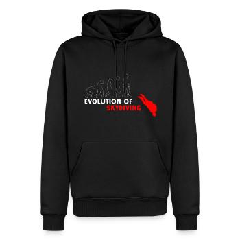Parachute, Adrénaline, Chute libre, Parapente - Sweat à capuche Premium bio Homme - noir - Devant - Nico (187cm)
