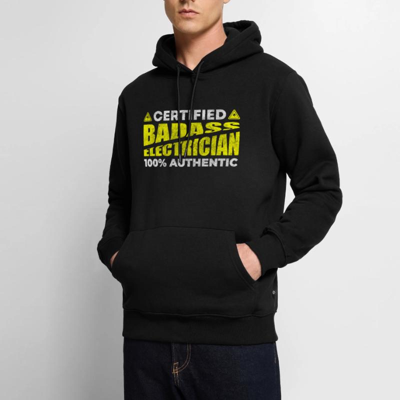 Electronics Technician Profession Voltage High Voltage Men’s Premium Organic Hoodie