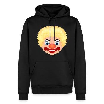 Fasching Kostüm Clown Gesicht Karneval - Männer Premium Bio Hoodie - Schwarz - Vorne - Nico (187cm)