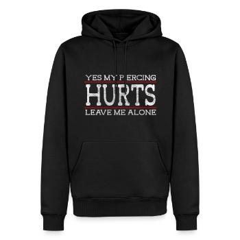 Piercer Stechen Körperschmuck Stecker - Männer Premium Bio Hoodie - Schwarz - Vorne - Nico (187cm)