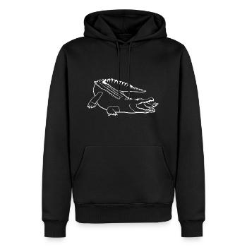 Krokodil lineart - Männer Premium Bio Hoodie - Schwarz - Vorne - Nico (187cm)