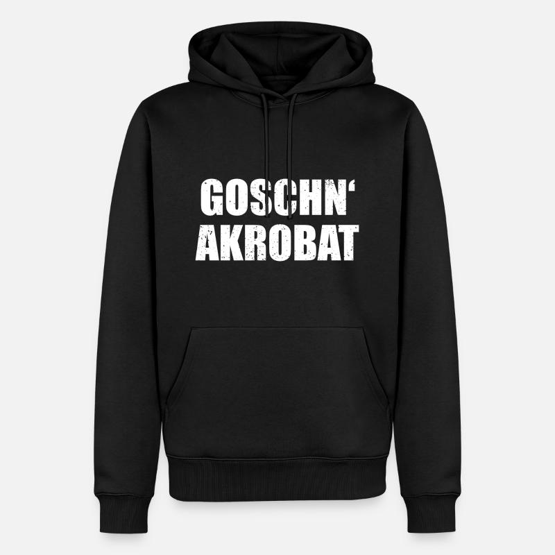Goschnakrobat - hell - Männer Premium Bio Hoodie - Schwarz