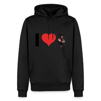 J’aime la danse classique - Autocollant sportif - Sweat à capuche Premium bio Homme - noir - Devant - Nico (187cm)
