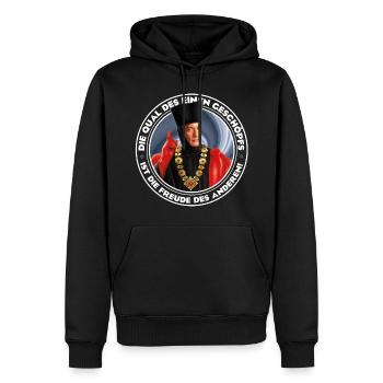 Star Trek La Nouvelle Génération Q Quota - Sweat à capuche Premium bio Homme - noir - Devant - Nico (187cm)