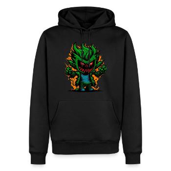 Graffiti Halloween Zombie Kid - Sweat à capuche Premium bio Homme - noir - Devant - Nico (187cm)