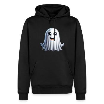 Gespenst Halloween - Männer Premium Bio Hoodie - Schwarz - Vorne - Nico (187cm)