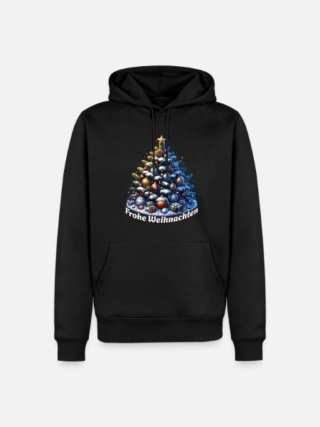 Merry Christmas Tree - Men’s Premium Organic Hoodie - black