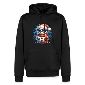 Christmas Snowman - Men’s Premium Organic Hoodie - black - Front - Nico (187cm)