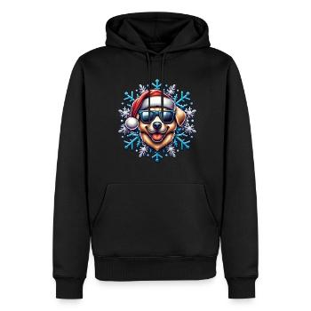 Christmas Dog Christmas - Men’s Premium Organic Hoodie - black - Front - Nico (187cm)