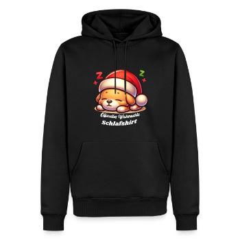 Offizielles Weinachts Schlafshirt Hund - Männer Premium Bio Hoodie - Schwarz - Vorne - Nico (187cm)