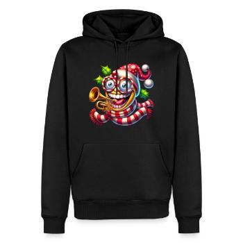 Design de Noël amusant - Sweat à capuche Premium bio Homme - noir - Devant - Nico (187cm)