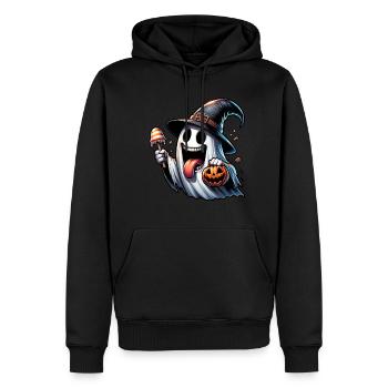 Halloween Funny Ghost - Men’s Premium Organic Hoodie - black - Front - Nico (187cm)