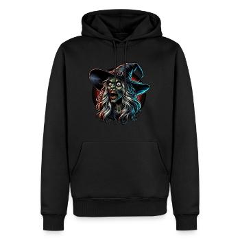 Hexe Halloween Hexe Grusel - Männer Premium Bio Hoodie - Schwarz - Vorne - Nico (187cm)