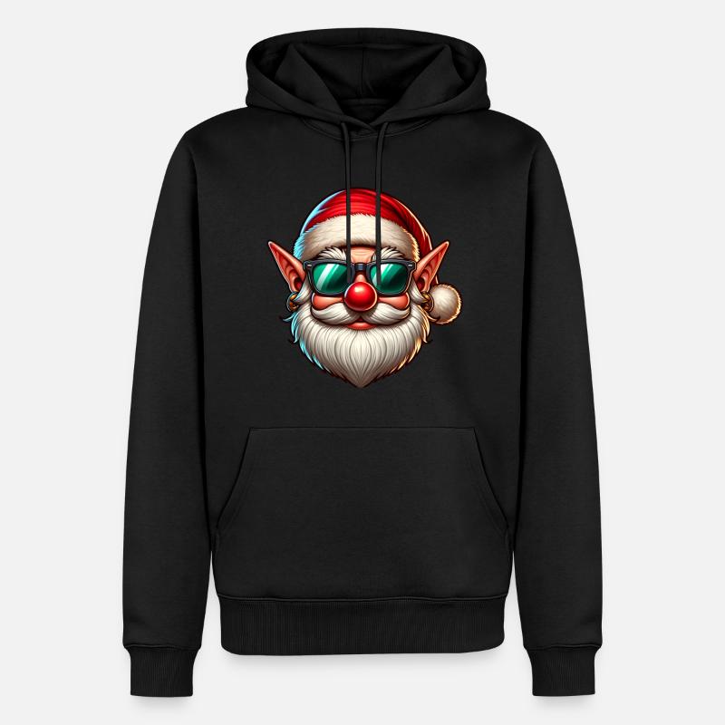 Weihnachtsmann-Elf - Männer Premium Bio Hoodie - Schwarz