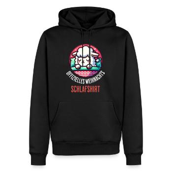 Offizielles Weihnachts Schlafshirt Alpaka - Männer Premium Bio Hoodie - Schwarz - Vorne - Nico (187cm)