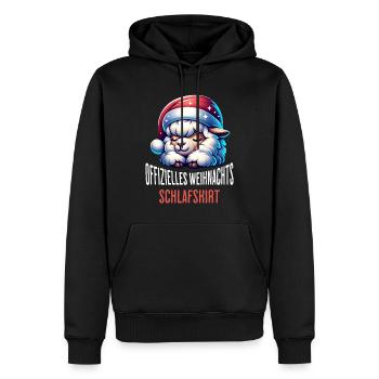 Offizielles Weihnachts Schlafshirt Alpaka - Männer Premium Bio Hoodie - Schwarz - Vorne - Nico (187cm)