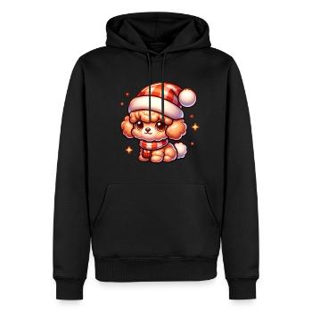 Hund Weihnachten - Männer Premium Bio Hoodie - Schwarz - Vorne - Nico (187cm)