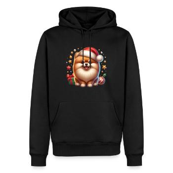 Christmas Dog - Men’s Premium Organic Hoodie - black - Front - Nico (187cm)