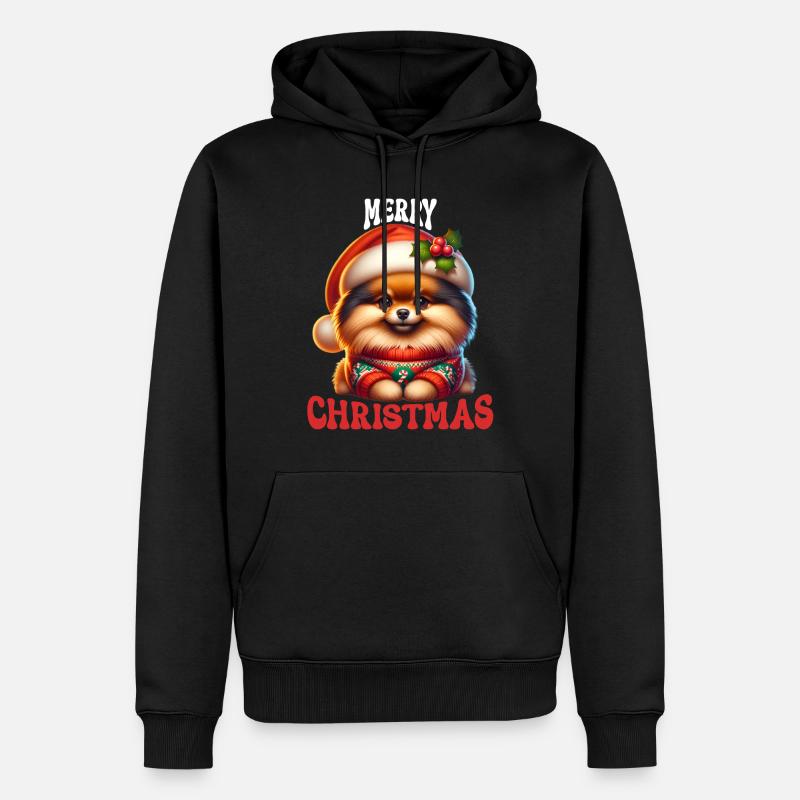 Noël Chien Joyeux Noël - Sweat à capuche Premium bio Homme - noir