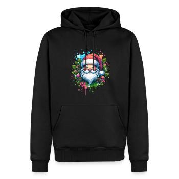 Santa Claus Ugly Christmas Sweet - Men’s Premium Organic Hoodie - black - Front - Nico (187cm)