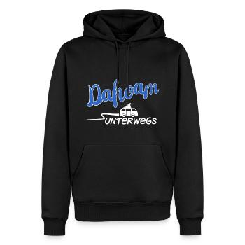 Unterwegs dahoam Campervan - Männer Premium Bio Hoodie - Schwarz - Vorne - Nico (187cm)