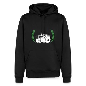 Peasants 2024 coat of arms - Men’s Premium Organic Hoodie - black - Front - Nico (187cm)