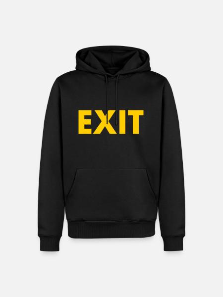 Exit - Sweat à capuche Premium bio Homme - noir