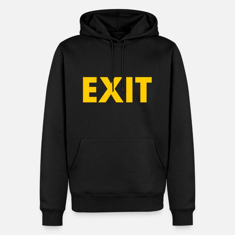 Exit - Sweat à capuche Premium bio Homme - noir