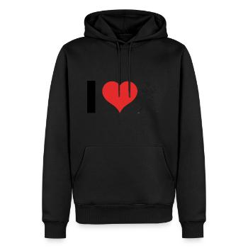 I love Karate Girl - Martial Arts Design - Männer Premium Bio Hoodie - Schwarz - Vorne - Nico (187cm)