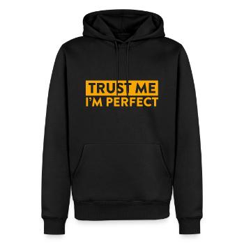 Makelloses Confidence T-Shirt - Männer Premium Bio Hoodie - Schwarz - Vorne - Nico (187cm)