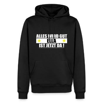 Ella Name Vorname Geburtstag - Männer Premium Bio Hoodie - Schwarz - Vorne - Nico (187cm)