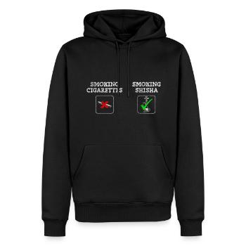 Bar à narguilé saveur narguilé - Sweat à capuche Premium bio Homme - noir - Devant - Nico (187cm)