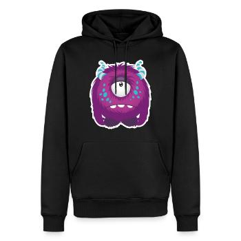 Süßes kleines trauriges Monster - Männer Premium Bio Hoodie - Schwarz - Vorne - Nico (187cm)