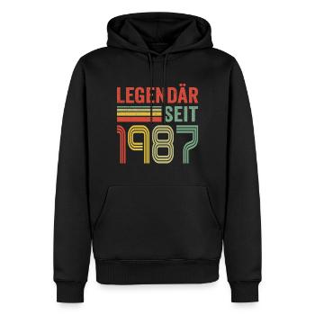 Legendär seit 1987 jahrgang 1987 - Männer Premium Bio Hoodie - Schwarz - Vorne - Nico (187cm)