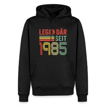 Legendär seit 1985 jahrgang 1985 - Männer Premium Bio Hoodie - Schwarz - Vorne - Nico (187cm)