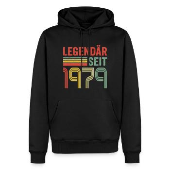 Legendär seit 1979 jahrgang 1979 - Männer Premium Bio Hoodie - Schwarz - Vorne - Nico (187cm)