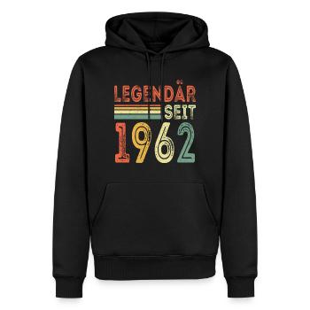 Legendär seit 1962 jahrgang 1962 - Männer Premium Bio Hoodie - Schwarz - Vorne - Nico (187cm)