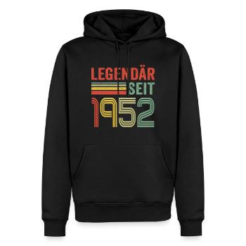 Legendär seit 1952 jahrgang 1952 - Männer Premium Bio Hoodie - Schwarz - Vorne - Nico (187cm)