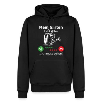 Mein garten ruft an ich muss gehen - Männer Premium Bio Hoodie - Schwarz - Vorne - Nico (187cm)