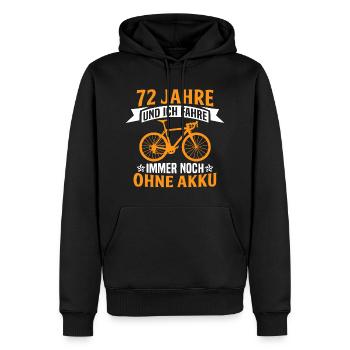 72. Geburtstag radfahrer fahrrad 72 jahre rennrad - Männer Premium Bio Hoodie - Schwarz - Vorne - Nico (187cm)