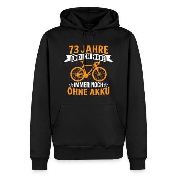 73. Geburtstag radfahrer fahrrad 73 jahre rennrad - Männer Premium Bio Hoodie - Schwarz - Vorne - Nico (187cm)