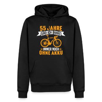 55. Geburtstag radfahrer fahrrad 55 jahre rennrad - Männer Premium Bio Hoodie - Schwarz - Vorne - Nico (187cm)